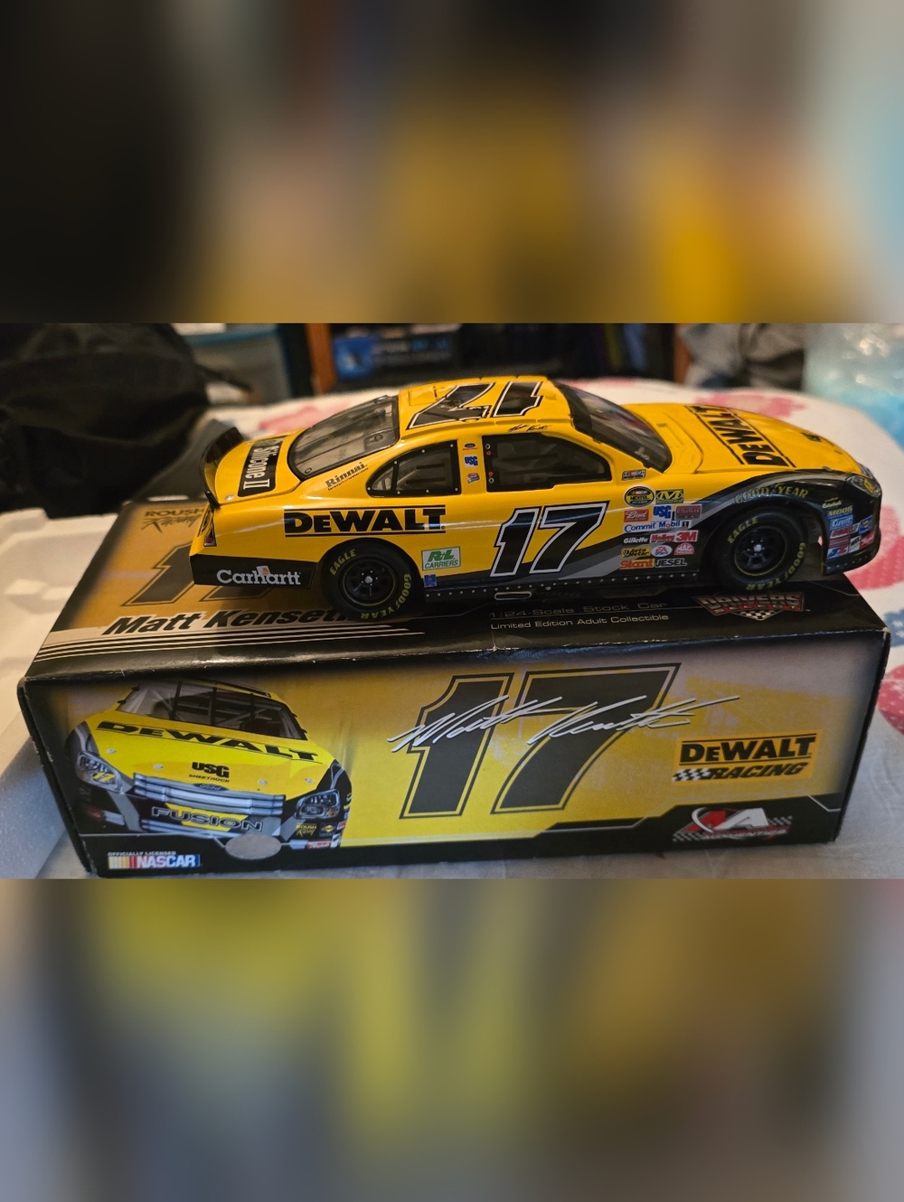 DeWalt #17 Yellow Diecast Nascar Car